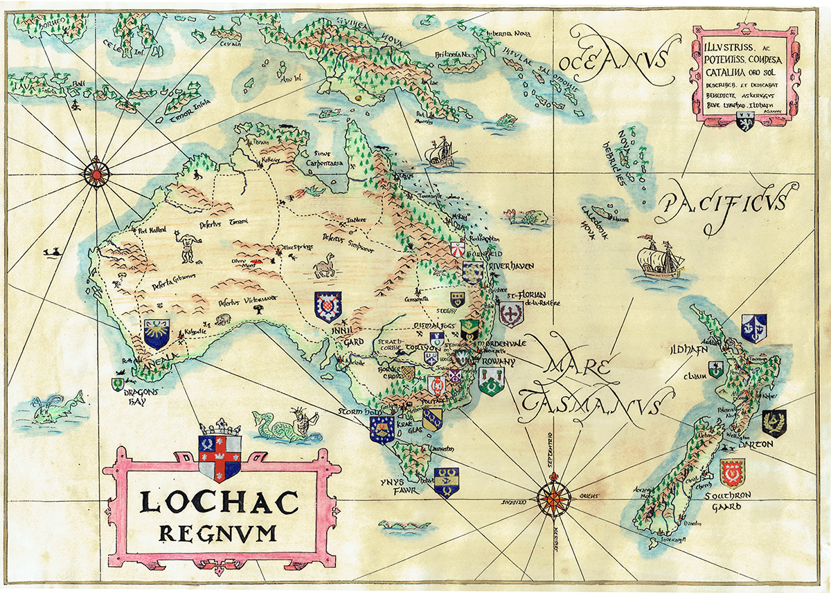 Artistic representation of the Kingdom of Lochac